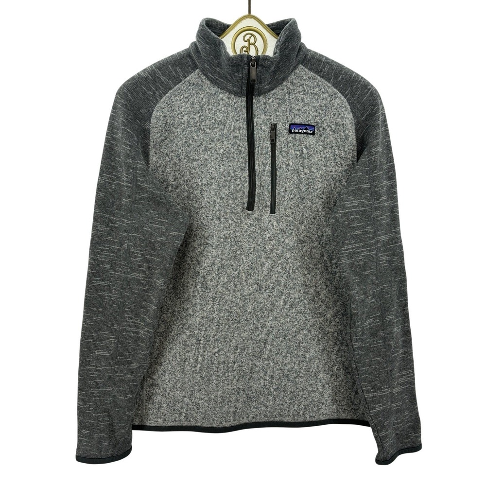 Patagonia Pullover Sweatshirt Gray Fleece 1/4 Zip Gorpcore Hiking Women MEDIUM